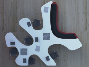 modern future office set 2017 Modelo 3D