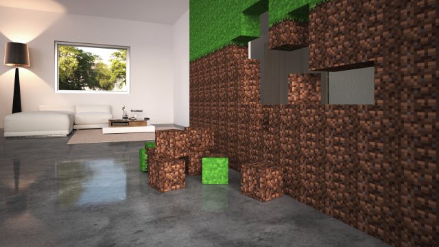 minecraft cubes to build special wall 3D 模型 .c4d .max .obj .3ds .fbx .stl .blend 