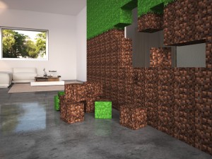 minecraft cubes to build special wall 3D मॉडल