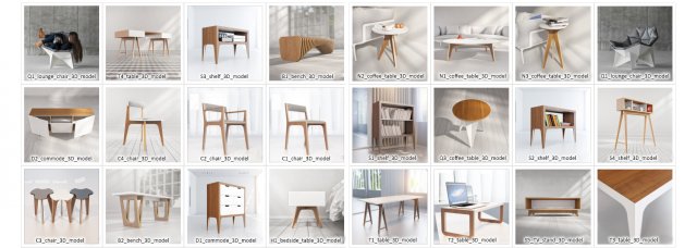 set of many modern 3d models - collection 2017 3D Model .c4d .max .obj .3ds .fbx .stl .blend 