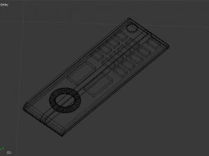 d&uuml;z ekran tv ve uzaktan kumanda 3D Model