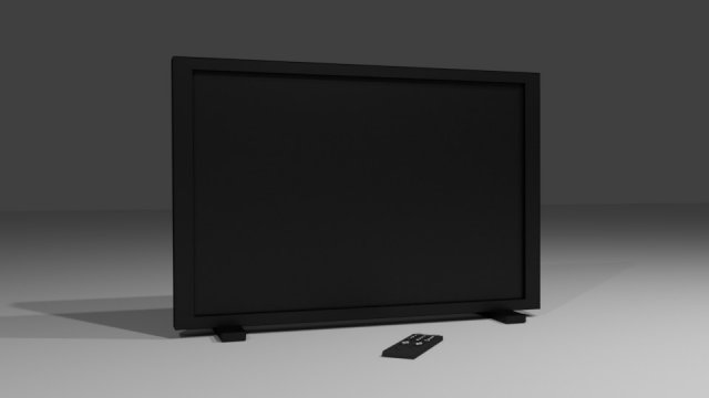 flat screen tv and remote Modèle 3D .c4d .max .obj .3ds .fbx .stl .blend 