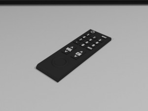 flat screen tv and remote Modèle 3D