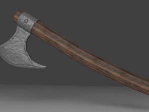 viking axe and shield 3D Модель