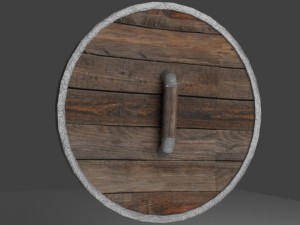viking axe and shield 3D 模型