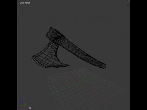 Вікінг сокира і щит 3D Модель