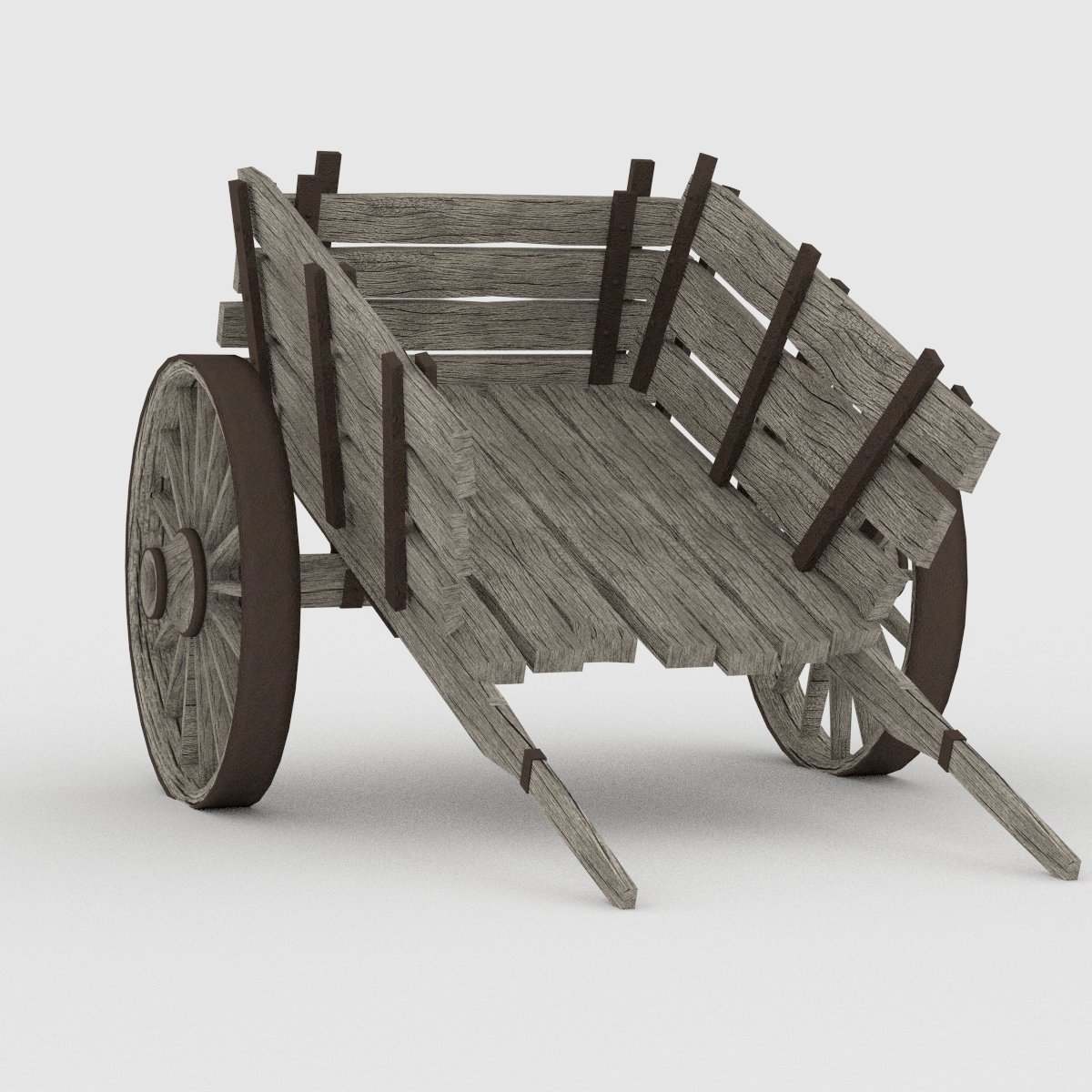 Wooden Cart 3d Model In Shipping Containers 3dexport