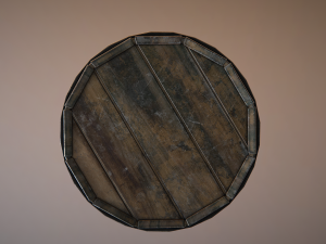 medieval barrel - lowpoly Model 3D