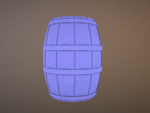 medieval barrel - lowpoly Model 3D
