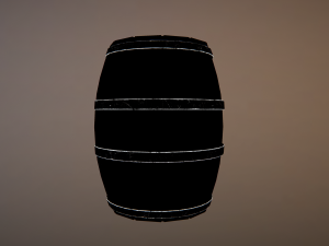 medieval barrel - lowpoly Model 3D