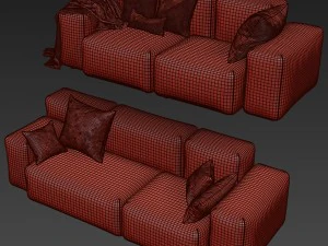 soft blocks sofa 3D Model