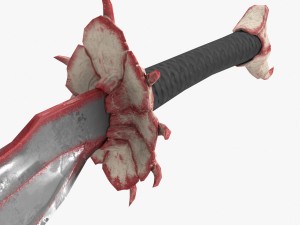 bloody bone sword 3D Модель