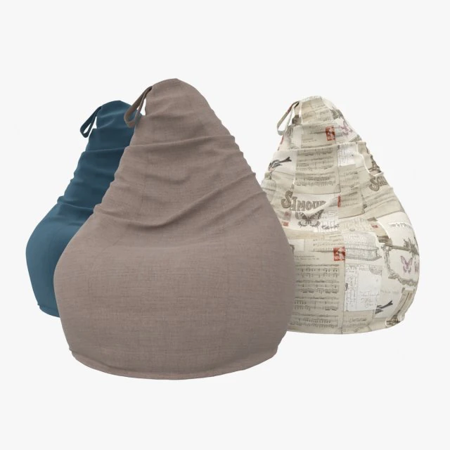 チェアセット ナシ 3Dモデル .c4d .max .obj .3ds .fbx .stl .blend 