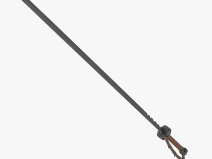 sword with a spiked handle 3D 模型