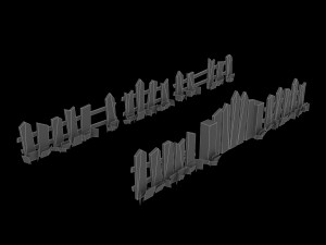 fence low-poly models for games 3D मॉडल