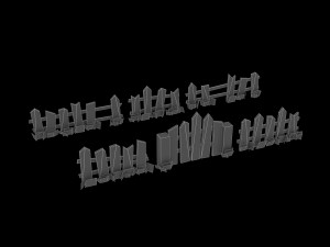 fence low-poly models for games 3D मॉडल
