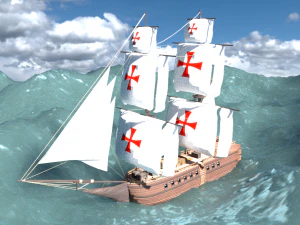 tempeliers schip 3D Model