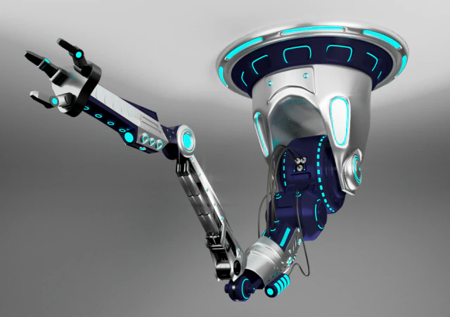 robotic arm 3D Model .c4d .max .obj .3ds .fbx .stl .blend 