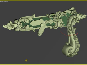 gagang pintu pesawat Model Cetak 3D