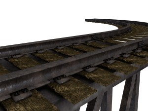 train rail 3D-Modell