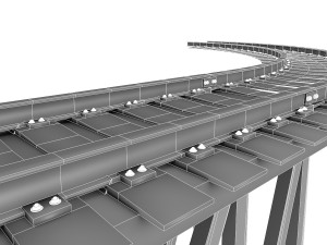 train rail 3D-Modell