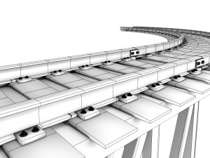 train rail 3D-Modell