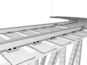 train rail 3D-Modell