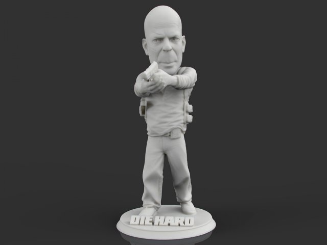 die hard Model do druku 3D .c4d .max .obj .3ds .fbx .stl .blend 