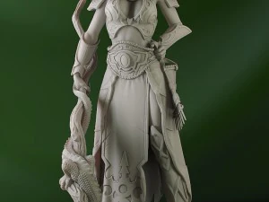 il mago imposta il drago fulmineo Modello di stampa 3D