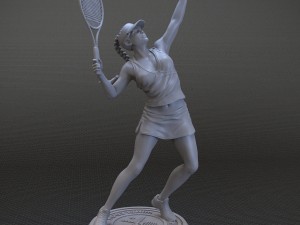 girl playing tennis 3D Print Model