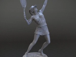 ragazza che gioca a tennis Modello di stampa 3D