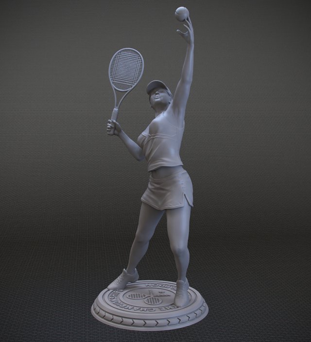 Download girl playing tennis 3D Model