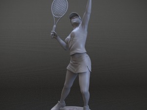 girl playing tennis 3D 打印模型