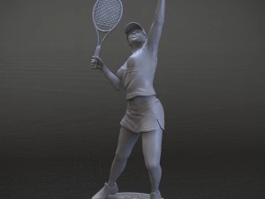 girl playing tennis 3D Print Model