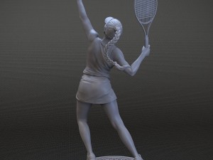 girl playing tennis 3D 打印模型