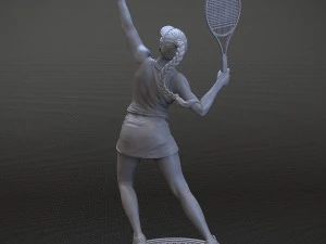 girl playing tennis 3D Print Model