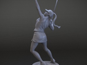 girl playing tennis 3D 打印模型
