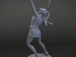 girl playing tennis 3D Print Model