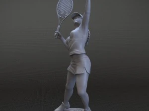 girl playing tennis 3D Print Model