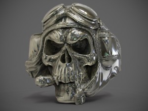ring skull pilot 3D Print Model