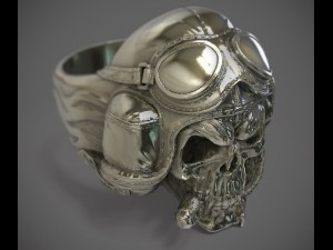 ring skull pilot 3D प्रिंट मॉडल