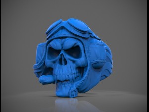 ring skull pilot 3D प्रिंट मॉडल