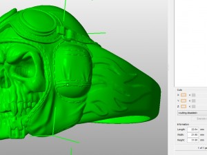ring skull pilot 3D प्रिंट मॉडल