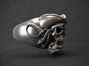 ring skull pirate 3D Print Model