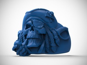 ring skull pirate 3D Print Model