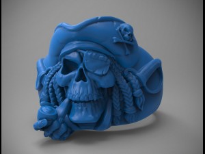 ring skull pirate 3D Print Model