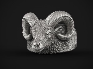 bighorn sheep ring 3D Print Model