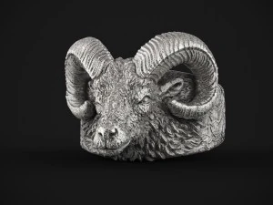 anello delle pecore bighorn Modello di stampa 3D