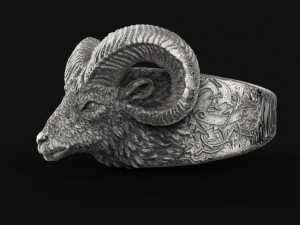 bighorn sheep ring Modello di stampa 3D