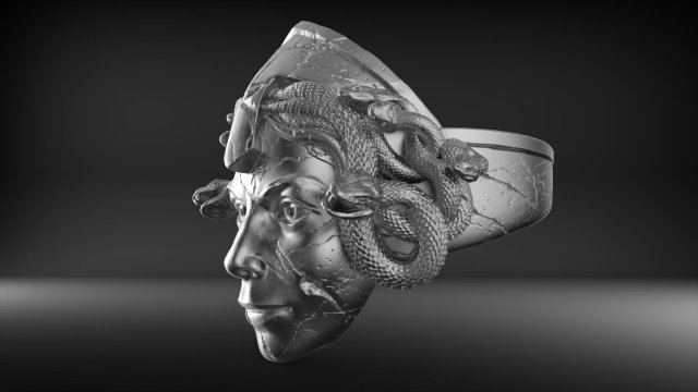 medusa gorgona Model Cetak 3D .c4d .max .obj .3ds .fbx .stl .blend 
